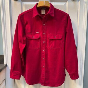 VINTAGE Carhartt Well Worn Double Pocket Chamois Flannel Button Shirt USA Large